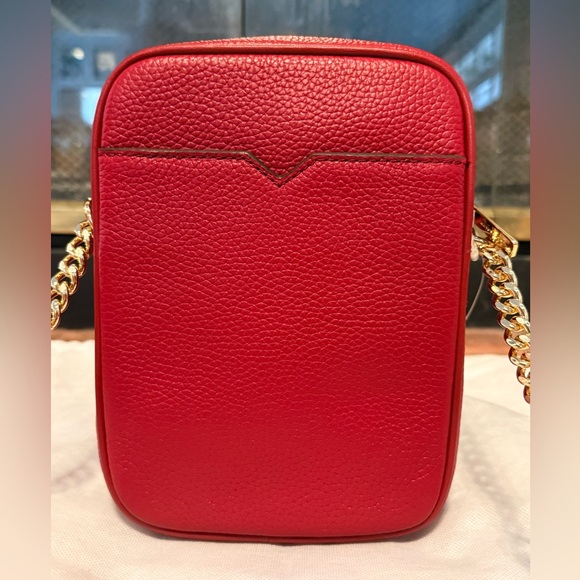 NWT Michael Kors Jet‎ Set Travel Cherry MD NS Chain Crossbody Leather bag. - Picture 3 of 16